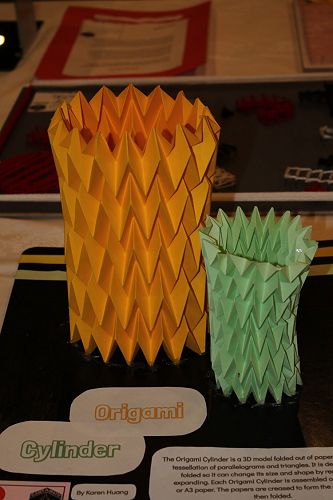 Beautifully presented Origami Cylinder by Karen Huang