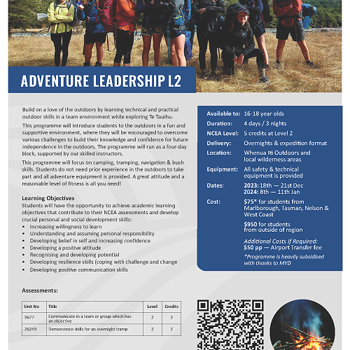 Holiday Programme for Year 11 and 12 Students