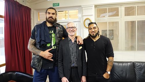 Steven Adams, Charles Tustin and Ma'a Nonu, 21/8/18