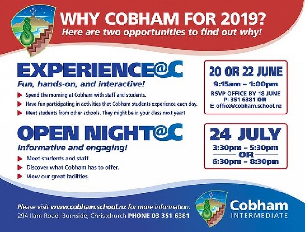 Cobham Open Night