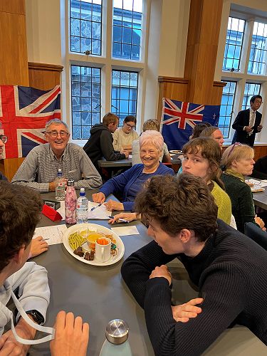 The Hanns coopted some grandchildren to help with the answers!