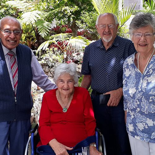 Paul and Margaret Sotutu with long-time friends Frank and Vanessa Leadley.