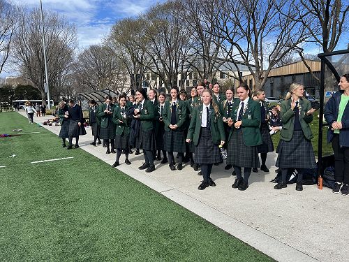 Year 13 Columba Students supporting their peers