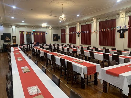 Norris Dining Hall is set up for the Olympics Themed Dinner