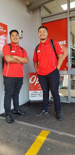 Tai and Jaedon at The Warehouse