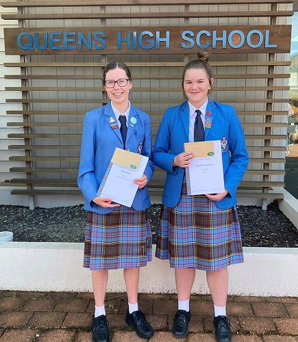 Chloe Gray - Top Year 10 Scholar, Heather Lawrence - Top Year 9 Scholar