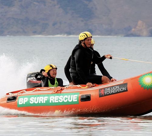 Amelia Loudon shows her delight at being rescued!