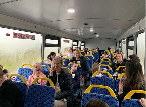 Te Rau Aroha Marae - on the bus