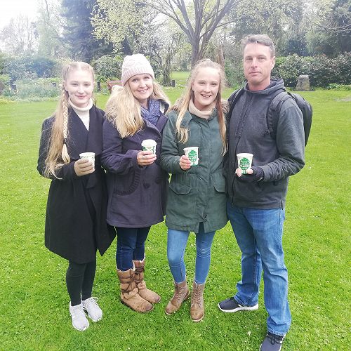 Tiffany Rawlins with her family on their first weekend together in New Zealand