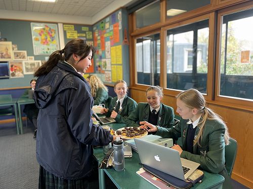 Amber handing out her beautiful Eclair au chocolat