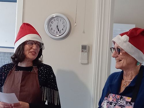 Ann and Ann hosts of the volunteers Christmas dinner