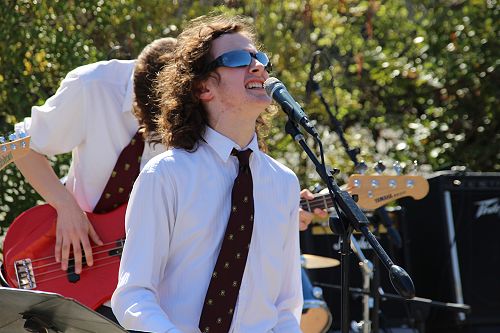 Outdoor Music Concert and Market Stalls