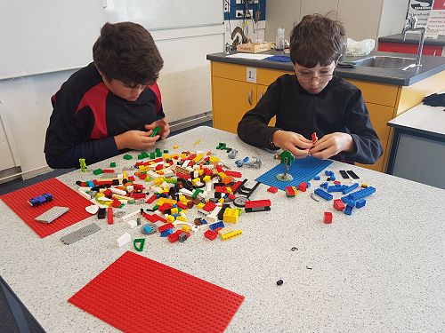 James & Austin at Lego Club