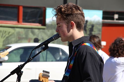 Outdoor Music Concert and Market Stalls