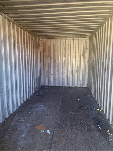 Blue container - interior