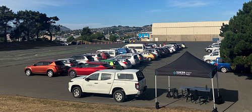 Blue
skies over the Victoria Road Car Park, which formed one end of the
successful free Park & Ride service trialed by DCC Events team ahead of the Red Hot Chilli Peppers concert in January.