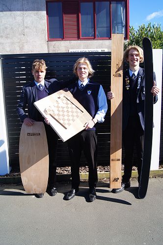 From left; Dylan Hendry; Josh McGregor and Marcel Geytenbeek all Year 13
