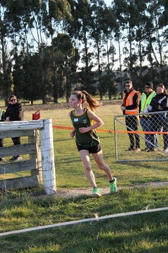 Lily Gifford competes in the North Otago Primary Schools Cross Country.