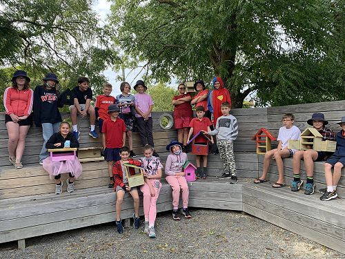 The class with their finished products! 