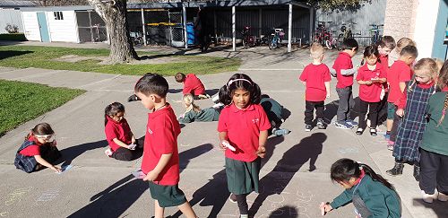 Chalk words and numbers