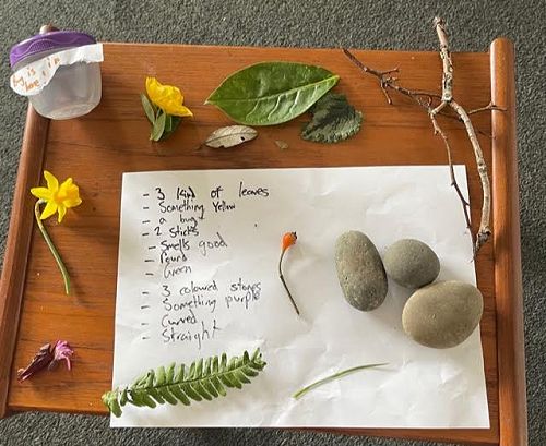 Ellodie Brown's outdoor scavenger hunt.