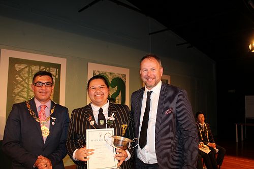 Anita Waiariki receiving the Jean Cooper Memorial Cup
