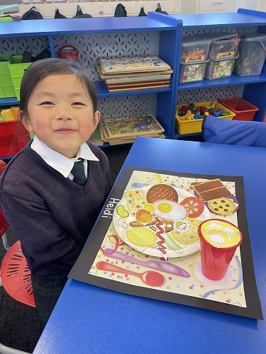 Heidi with her delicious dish.