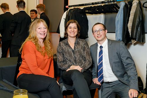 Mrs Cooley at the HBHS School Ball, with Mrs Wallace and Mr Dent