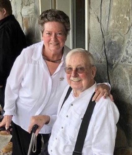 Cheryl Leukefeld with her husband George. 