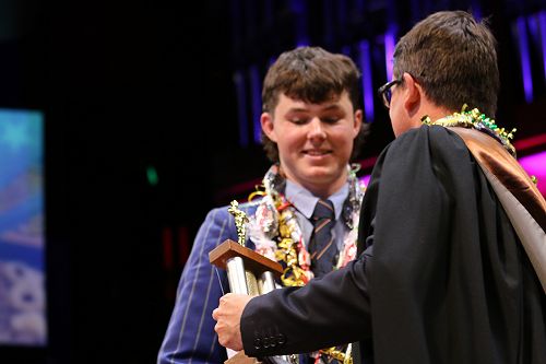 FRANCES LOEFFEN MEMORIAL TROPHY FOR A STUDENT WHO DEMONSTRATES TUAKANA/TEINA IN SCHOOL LIFE - Max Smail