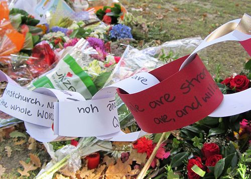 Front of School Tributes