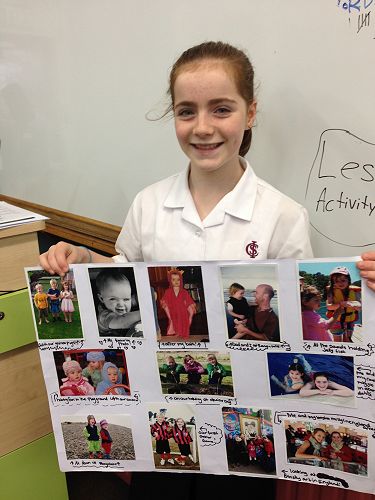 Ruby from Room 2 created a photo montage of her life