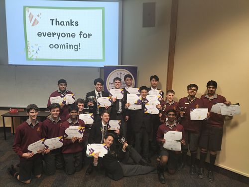 Our Junior and Senior Debating prize winners