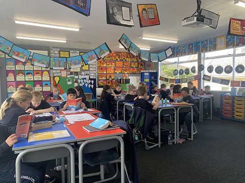 Year 6 class immersed in their books