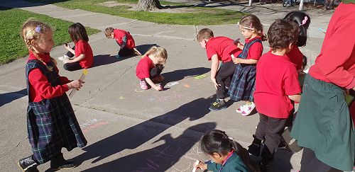 Chalk words and numbers