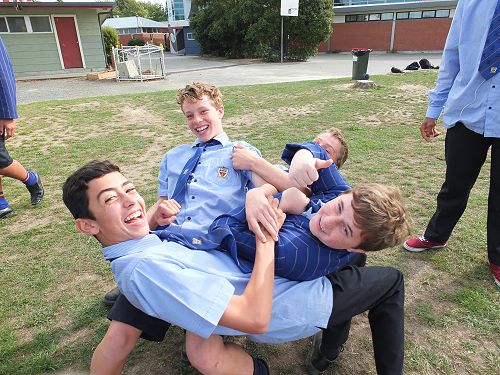 Omar, Dylan, Luke and Quinn - just hanging around.