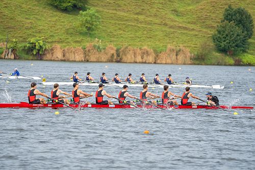 The Under 18 Eight on the water