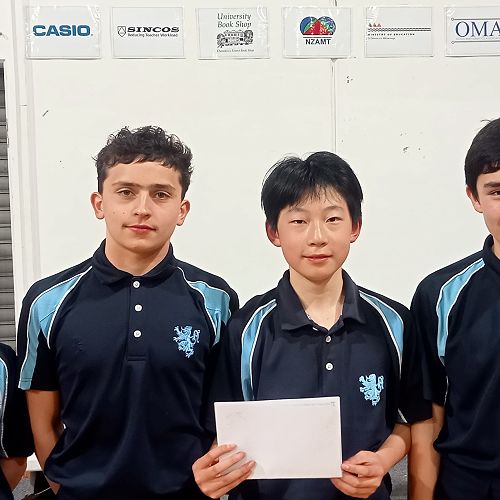 Year 9 team: Gregor Watts, Villie Steenkamp, Aiden Zhang and William Blakie