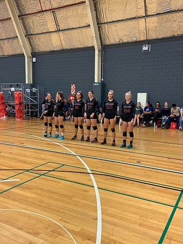 The girls A team before their final.