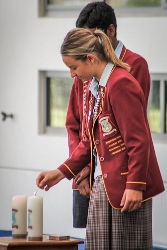 Brianna Grace, 2022 Head Girls, lighting the second candle