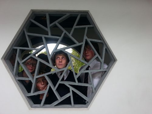 Year 9 Drama students exploring the Dunedin Chinese Garden