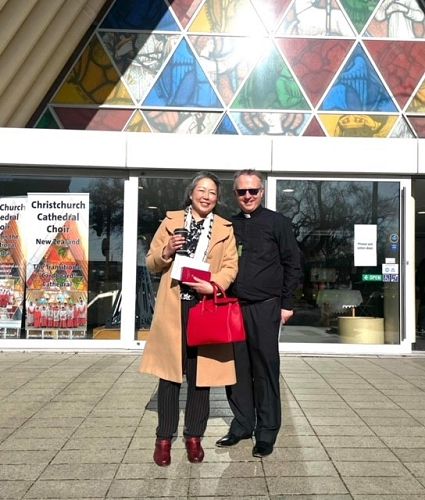 Revd Andrew & Yvette Butcher outside the Cathedral