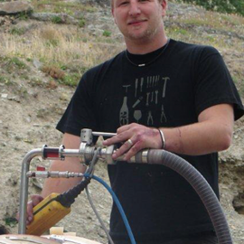 Alan hard at work on the Nanny Goat Vineyard 