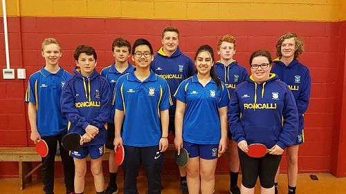 Roncalli College Aoraki Table Tennis Teams 2018