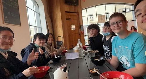 Dining out with friends