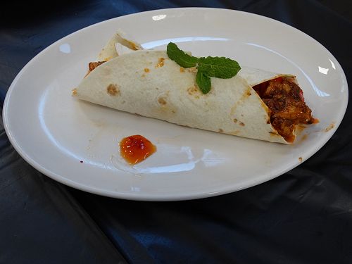 Apricot chicken fajita