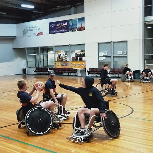 Wheelchair basketball with Year 11 PE