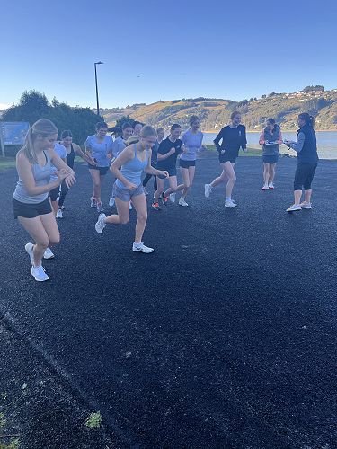 They're off!  Mrs Sinclair's class.