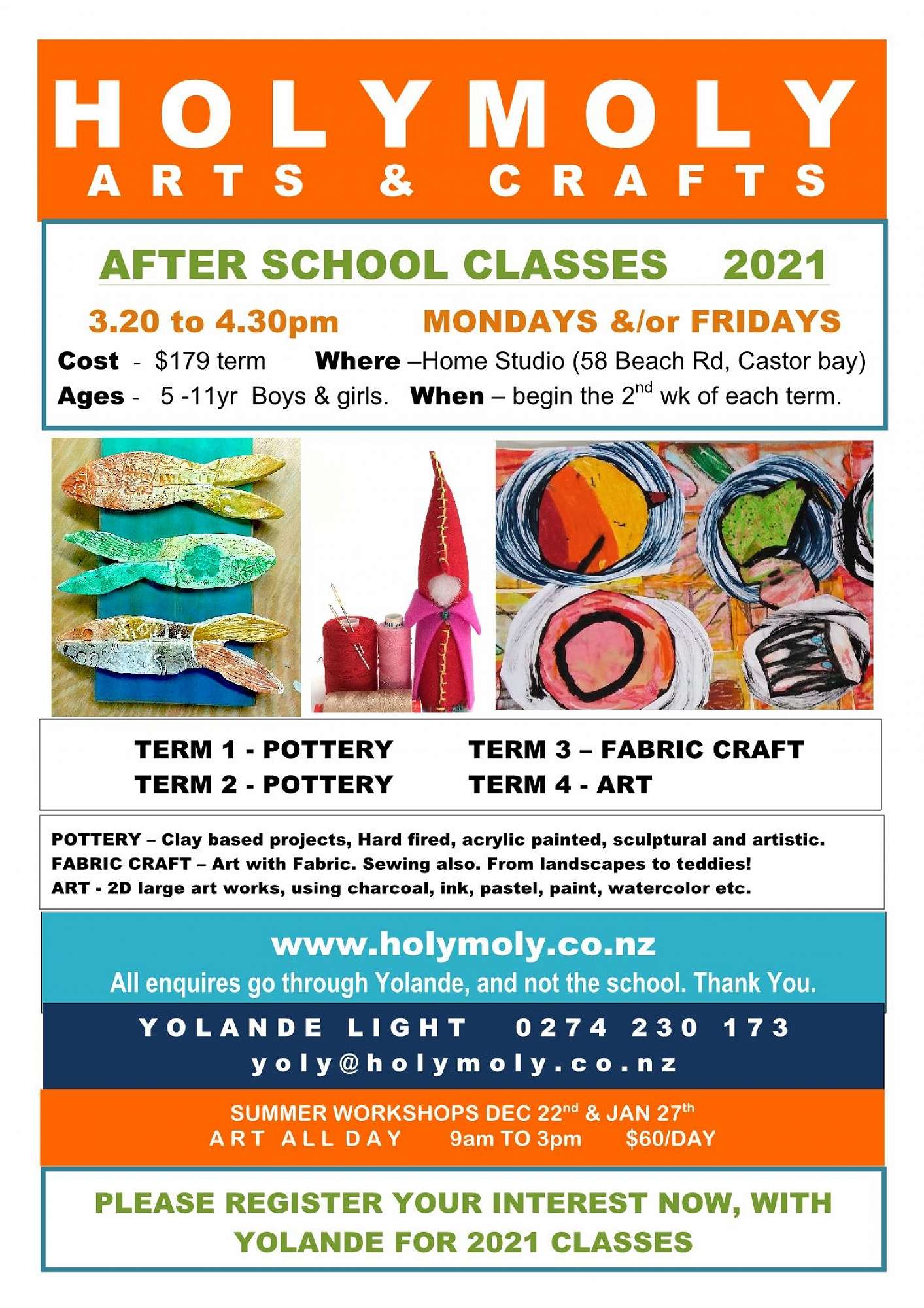 Holy Moly Arts and Crafts — Newsletter: Term 4, Week 7 2020
