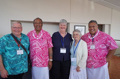 Alan Upson, Rev Limu Isaia, Kerry Upson, Rosalie Gwilliam and Joshua Robertson.